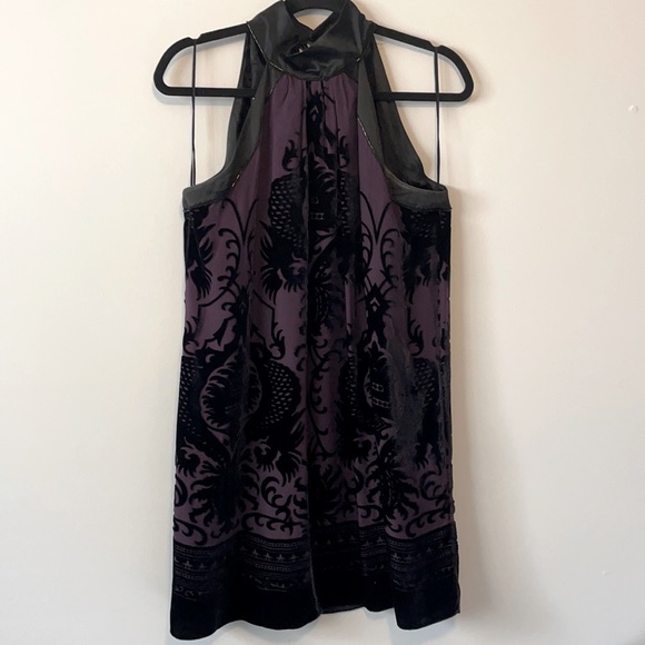 Max Studio Dresses & Skirts - MAX STUDIO Sheer Velvet Batik Print Dress